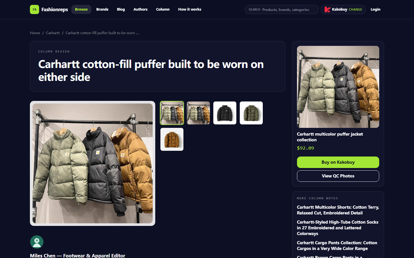 Carhartt Jacket Deals on FashionReps: Size Combos & Risks