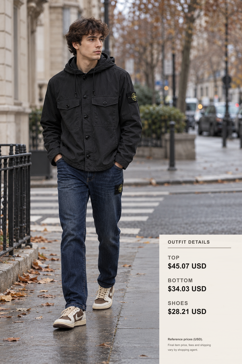 stone island Jacket Fall Commute Layering outfit 1 full-body street style for fashionreps