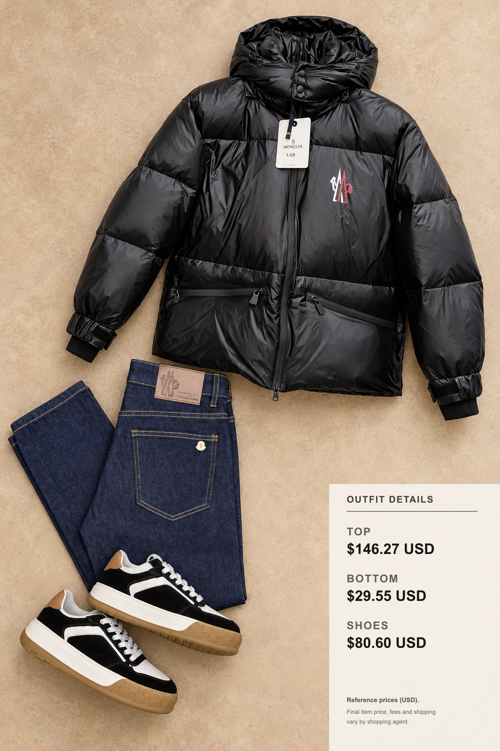 Moncler Winter Jacket: Travel Layering with Pants & Shoes