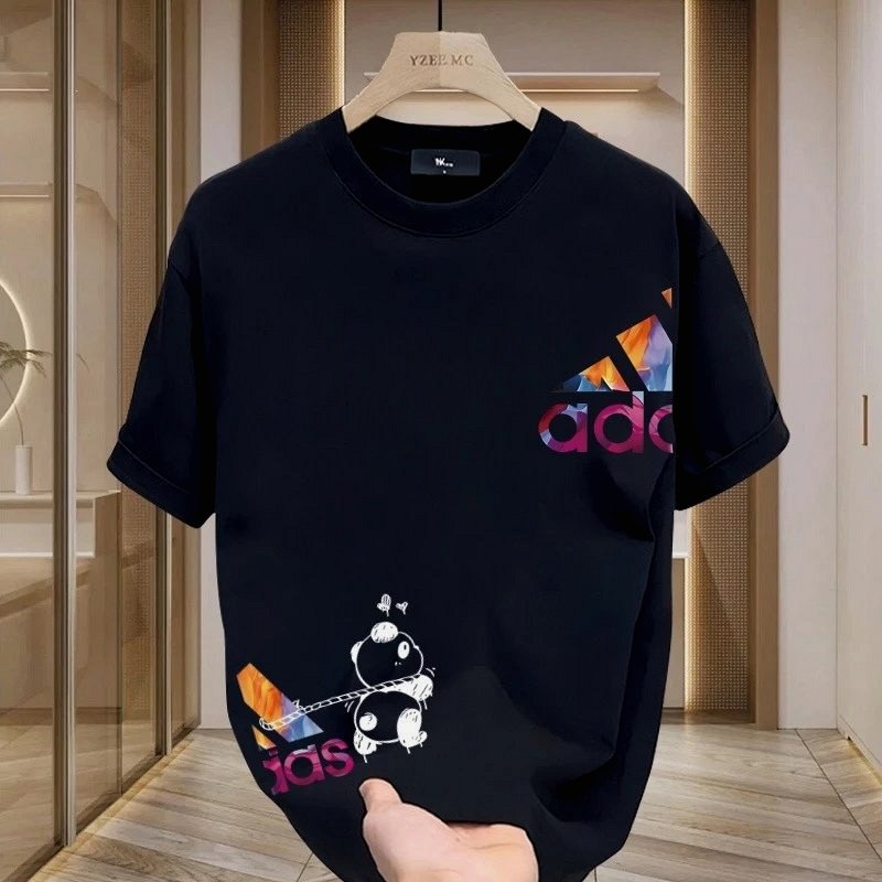 Adidas Black T-Shirt in Casual Streetwear Style Review: Loose Cotton Crew-Neck, Bench-Tested
