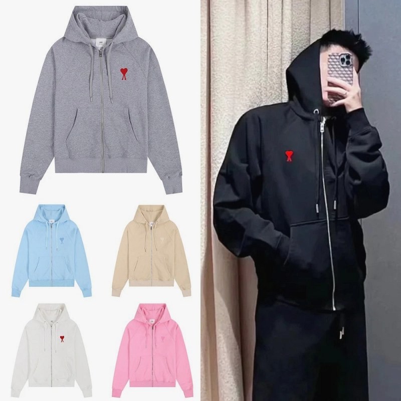 AMI Paris Heart-Print Zipper Hoodie Collection Review: A 41-Variant Colour Run Checked Against Retail Hardware