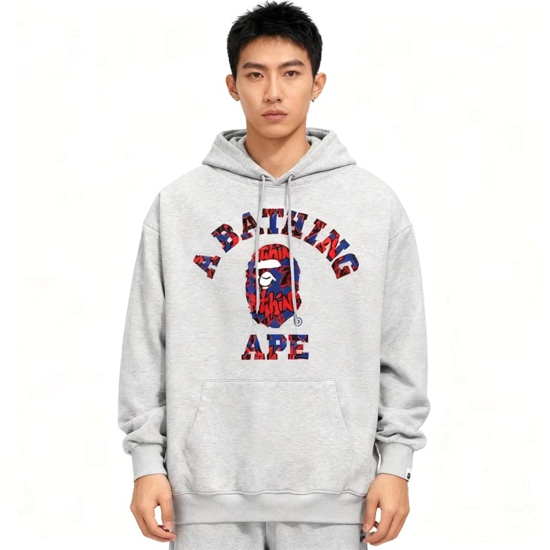 Bape White Hoodie in Relaxed Streetwear Style: Decoding the 721-745 Loopback Colorway Run