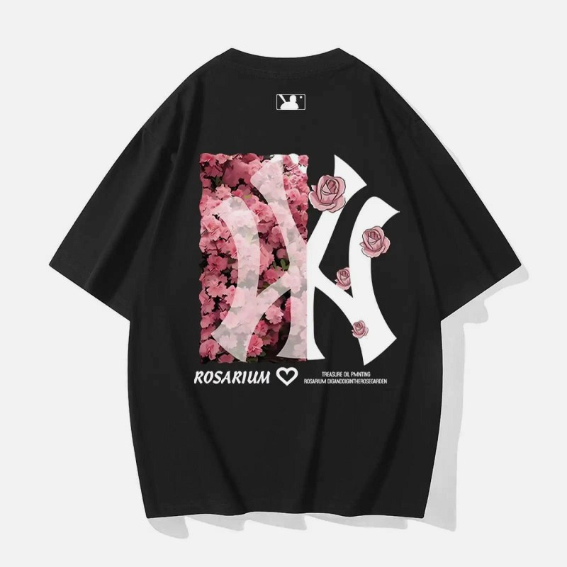 MLB Rose Black T-Shirt Review: A $4.18 Loose Streetwear Graphic Tee Tested