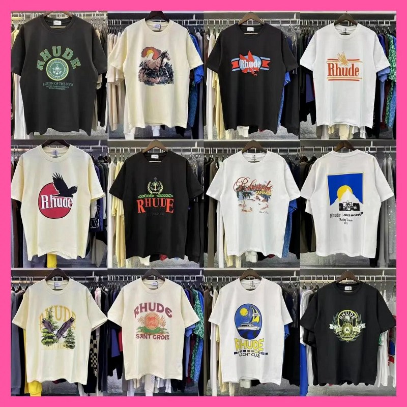 Rhude T-Shirt Collection Review: 220g Long-Staple Cotton Logo Tees, Measured